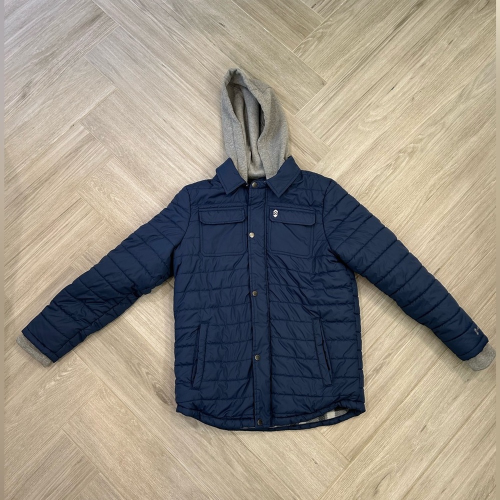 Boys XL (18/20) Free Country Quilted Hoodie Puffer Shacket